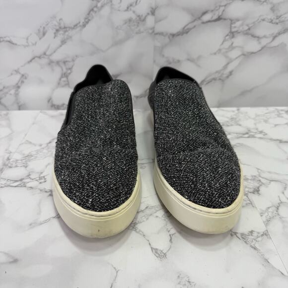 Vince. Women's Slip On Shoes sz 10 Wool Silk Leather Gray 25-OO - Picture 7 of 10